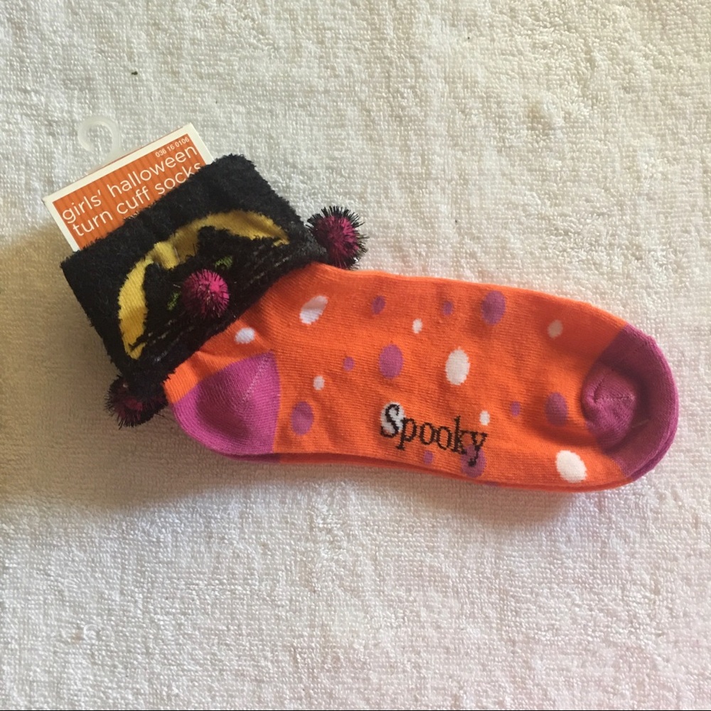 NWT girls cuff Halloween socks